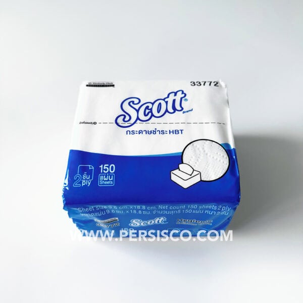 กระดาษชำระแบบแผ่น SCOTT® HBT 33772 2 ชั้น 150 แผ่น
